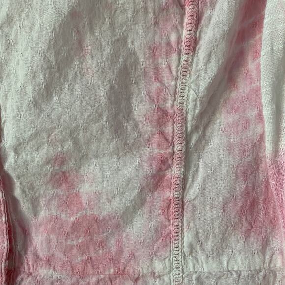 Vintage American Blues Pink Tie Dye Embroidered Button Up Shirt Size M Boho - Picture 11 of 16